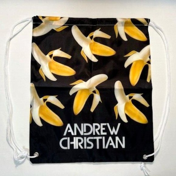 Andrew Christian - Banana Drawstring Back Pack - Black/Gold/White/Red (406) - Picture 1 of 4
